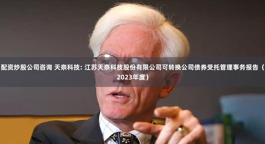 配资炒股公司咨询 天奈科技: 江苏天奈科技股份有限公司可转换公司债券受托管理事务报告(2023年度)