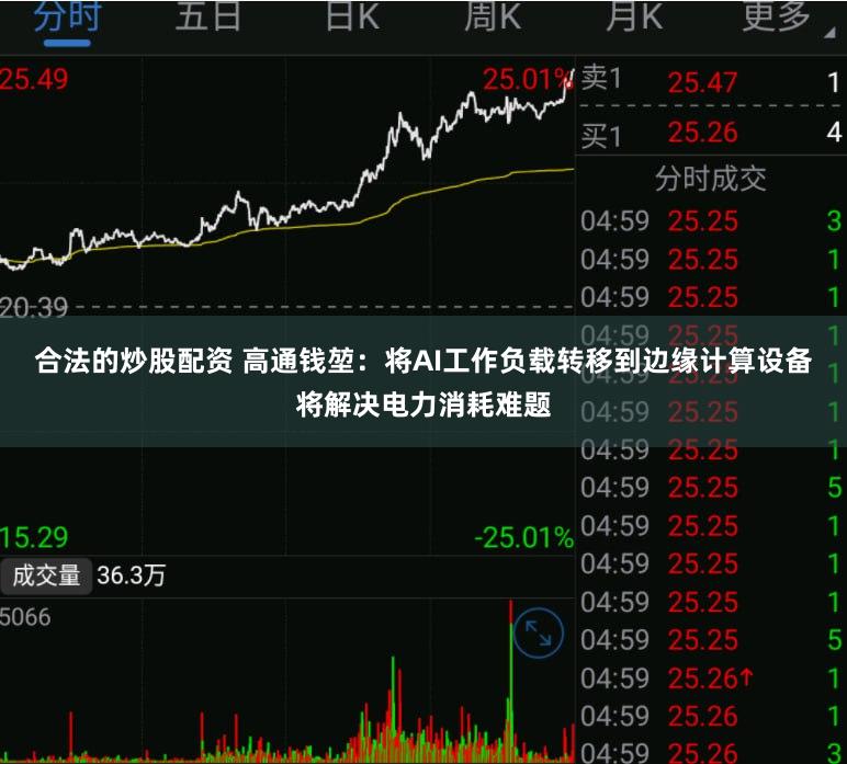 合法的炒股配资 高通钱堃：将AI工作负载转移到边缘计算设备将解决电力消耗难题